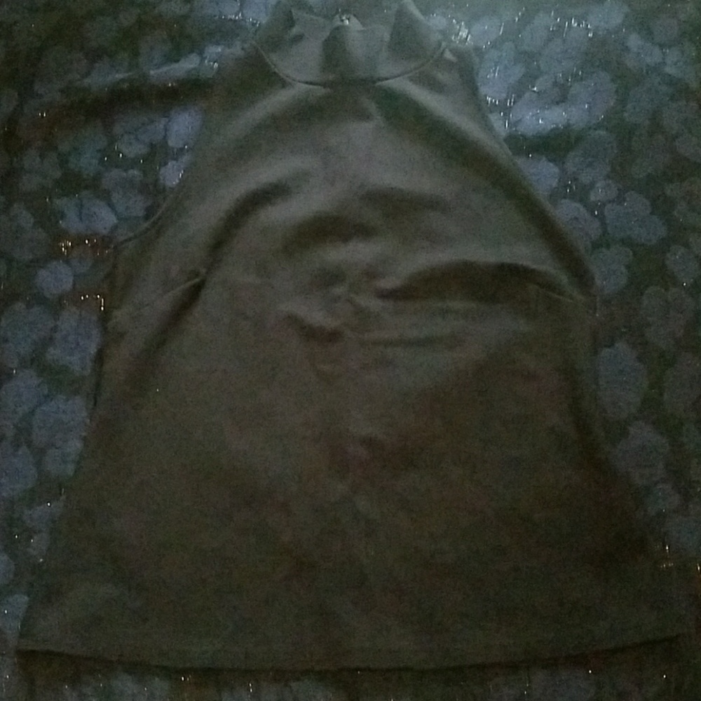 Black sleeveless top
